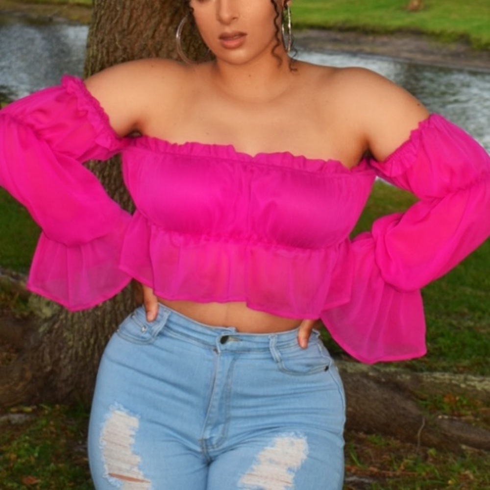 Pink fashion top